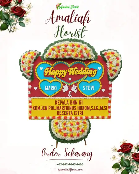 Papan Bunga Pernikahan Kelayan Tengah